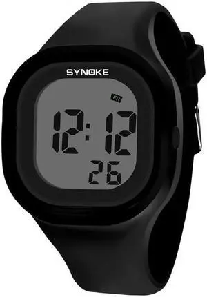 SYNOKE 66896 Multifunctional Detachable Waterproof Luminous Student Watch (Black)