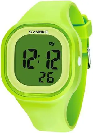 SYNOKE 66896 Multifunctional Detachable Waterproof Luminous Student Watch (Green)