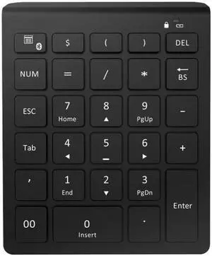 BT302 28 Keys Laptop Mini Wireless Keyboard, Spec: Bluetooth (Black) Bluetooth (Black)