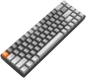 ZIYOU LANG K68 68 Keys Bluetooth Wireless Dual Model Mechanical Keyboard, Style: Green Shaft Version (Gray), Size:Green Shaft Version (Gray)