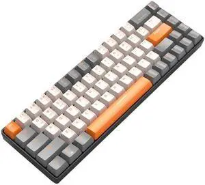 ZIYOU LANG K68 68 Keys Bluetooth Wireless Dual Model Mechanical Keyboard, Style: Red Shaft Version (Shimmering), Size:Red Shaft Version (Shimmering)