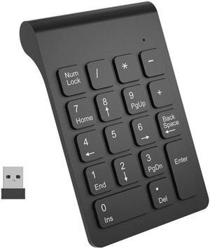 18 Keys 2.4GHz Mini USB Numeric Keypad, Size:Wireless Black
