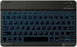 78 Keys 10 Inch RGB Colorful Backlit Bluetooth Keyboard For Mobile Phone / Tablet (Black)