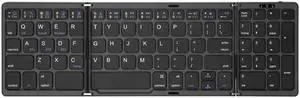 B089 Bluetooth Foldable Keyboard with Numeric(Silver), Size:B089 (Black) (Black)