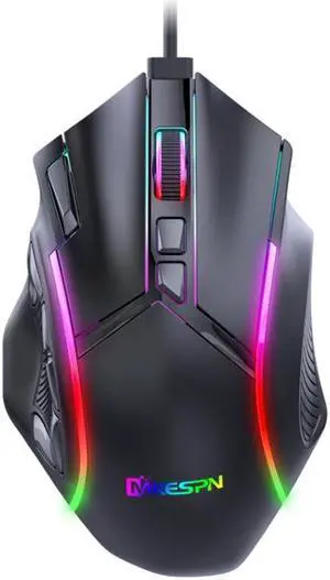 MKESPN X15 Full Speed 12800DPI 12 Buttons Macro Definition RGB Wired Mouse