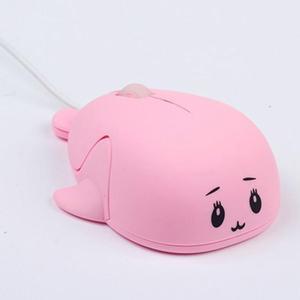 Cute Cartoon Wired Mouse Girl Office Home Laptop  Mouse (Pink)