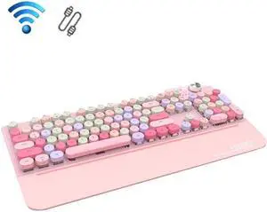 Mofii GEEZER G7 107 Keys Wired / Wireless / Bluetooth Three Mode Mechanical Keyboard, Cable Length: 1.5m (Barbie Pink)