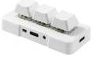 MK321BT Bluetooth 5.1 3 Keys Custom Keys Game Office PS Clip Macro Programming Keypad (White)