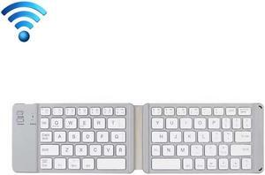 K018 USB Charging Foldable 67 Keys Bluetooth Wireless Keyboard (Silver)