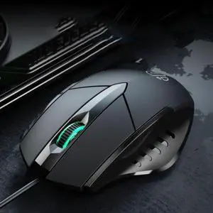 Inphic PW1 Game Mute Macro Definition Illuminated Wired Mouse, Cable Length: 1.5m Mute Black Business Version (Black Business Version)