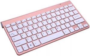 USB External Notebook Desktop Computer Universal Mini Wireless Keyboard Mouse, Style:Keyboard Keyboard (Rose Gold )