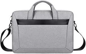 DJ06 Oxford Cloth Waterproof Wear-resistant Portable Expandable Laptop Bag for 14.1 inch Laptops, with Detachable Shoulder Strap (Grey)