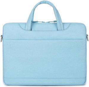 For 13.3-14 inch Laptop Multi-function Laptop Single Shoulder Bag Handbag (Light Blue) Black
