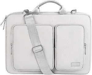 ST11 Polyester Thickened Laptop Bag with Detachable Shoulder Strap, Size:15.6 inch, Size:15.6 inch (with Strap) (Silver Gray)