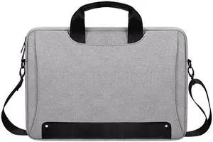 DJ08 Oxford Cloth Waterproof Wear-resistant Laptop Bag for 15.4 inch Laptops, with Concealed Handle & Luggage Tie Rod & Adjustable Shoulder Strap (Grey)