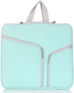 T228 Diving Material Computer Bag Multi-pocket Laptop Liner Bag, Size: 17 Inch 17 Inch (Mint Green)