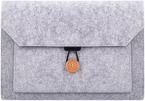 ND06 Multi-purpose Felt Button Laptop Inner Bag for 12.5 inch Laptop (Grey)