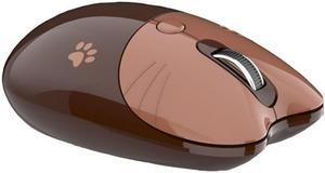 M3 3 Keys Cute Silent Laptop Wireless Mouse, Spec: Bluetooth Wireless Version (Brown) Bluetooth Wireless Version (Brown)