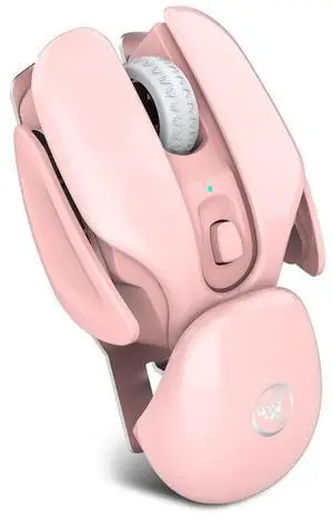 HXSJ T37 2.4GHz 1600dpi 3-modes Adjustable Wireless Mute Mouse (Pink)