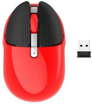HXSJ M106 2.4GHZ 1600dpi Single-mode Wireless Mouse USB Rechargeable(Red)