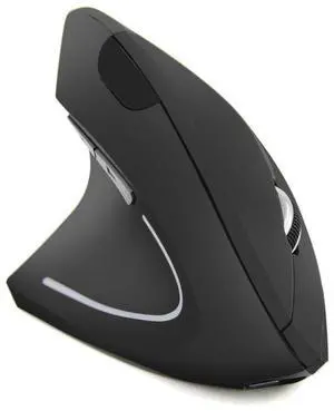 CM0093 Rechargeable Version 2.4GHz Three-button Wireless Optical Mouse Vertical Mouse for Left-hand, Resolution: 1000DPI / 1200DPI / 1600DPI(Black)