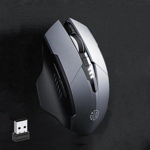 Inphic A1 6 Keys 1000/1200/1600 DPI Home Gaming Wireless Mechanical Mouse, Colour: Gray Wireless+Bluetooth 4.0+Bluetooth 5.0 Gray Wireless+Bluetooth 4.0+Bluetooth 5.0