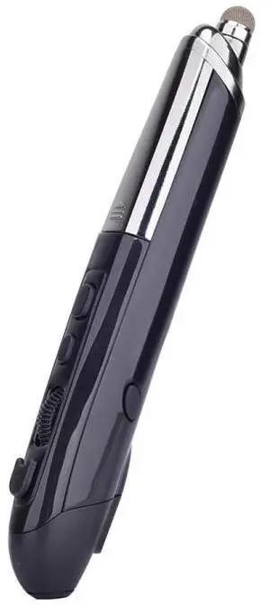 PR-08 6-keys Smart Wireless Optical Mouse with Stylus Pen & Laser Function (Black)