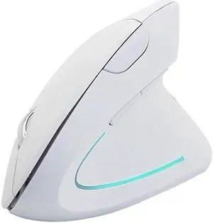Battery Version Wireless Mouse Vertical 2.4GHz Optical Mouse (White)