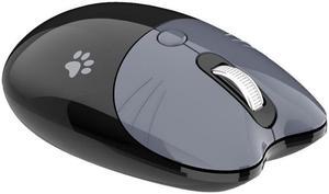 M3 3 Keys Cute Silent Laptop Wireless Mouse, Spec: Bluetooth Wireless Version (Gray Black) Bluetooth Wireless Version (Gray Black)