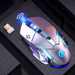 YINDIAO A4 2.4GHz 1600DPI 3-modes Adjustable Rechargeable Wireless Silent Gaming Mouse (Style 2)