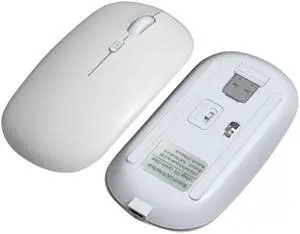 FOREV FVW312 1600dpi Bluetooth 2.4G Wireless Dual Mode Mouse Bluetooth + 2.4G(White) (White)