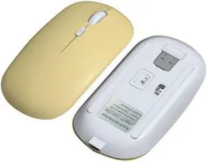 FOREV FVW312 1600dpi Bluetooth 2.4G Wireless Dual Mode Mouse Bluetooth + 2.4G(Yellow) (Yellow)