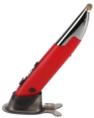 PR-A19 2.4GHz Wireless Charging Bluetooth Mouse Pen Type Shining Quiet Mouse(Red)