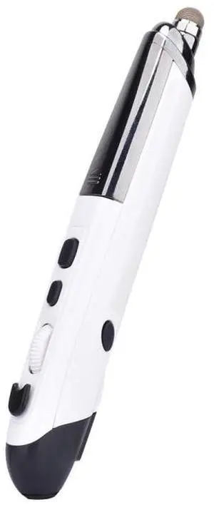 PR-08 6-keys Smart Wireless Optical Mouse with Stylus Pen & Laser Function (White)