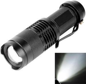 SK68 180lm Zoom Lens LED Flashlight, CREE Q3-WC LED,  1-Mode, White Light, with Clip(Black)