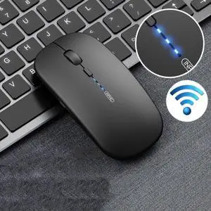 Inphic PM1 Office Mute Wireless Laptop Mouse, Style:Battery Display Battery Display (Magic Black)