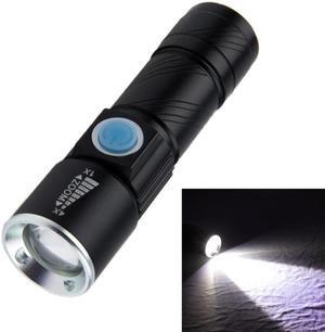 White Light Retractable Flashlight, Cree Q5 LED 3-Mode with Lanyard (Black)