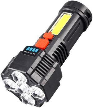 F-T25 Strong Bright 5 Core LED Flashlight USB Rechargeable Powerful Torch, Size:F-T25