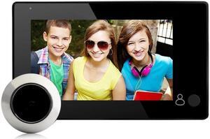 Danmini YB-43CH 4.3 inch Screen 1.0MP Security Camera Door Peephole with One-key to Watch Function(Black)