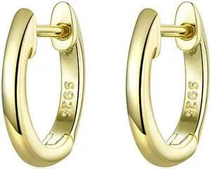 Simple Earrings Sterling Silver S925 Earrings Ear Buckles Gold