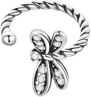 S925 Sterling Silver Exquisite Dragonfly Women Earrings Dragonfly