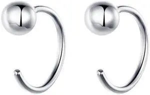 Sterling Silver Earrings Simple Platinum-plated Earrings Temperament Small Ball Earrings SCE782-A