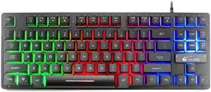 ZIYOULANG K16 87 Keys Colorful Mixed Light Gaming Notebook Manipulator Keyboard, Cable Length: 1.5m, Size:K16