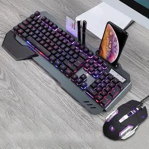 618 Manipulator Keyboard and Mouse Set, Cable Length: 1.6m (Black )