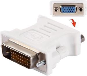 DVI 24+1 Pin Male to VGA 15Pin Female Adapter(White)