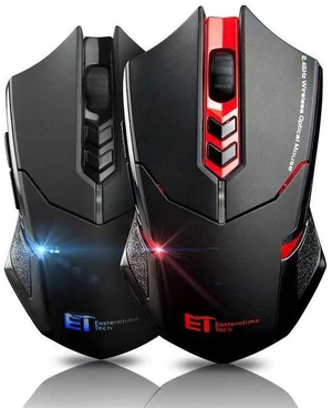 ET X-08 7-keys 2400DPI 2.4G Wireless Mute Gaming Mouse with USB Receiver & Colorful Backlight ET X-08 7-keys 2400DPI 2.4G Wireless Mute Gaming Mouse with USB Receiver & Colorful Backlight