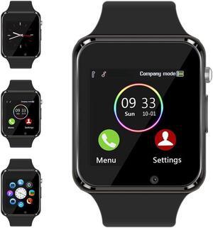 T500 Smart Watch Compatible Samsung Android iPhone iOS for Men Women Kids, Bluetooth Smartwatch Touchscreen Wrist Watch Fitness Tracker with Camera Pedometer SIM SD Card Slot
