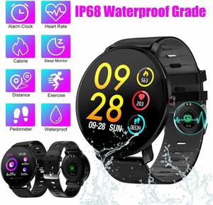 Touch Smart Watch Women Men Heart Rate Bracelet For iPhone Android Waterproof