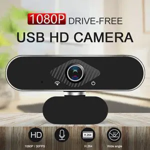 1080P Webcam with Microphone, NEK Tech Webcam Full HD PC Skype Camera, Video Calling and Recording for Computer Laptop Desktop, Plug and Play USB Camera for YouTube, Compatible with Windows