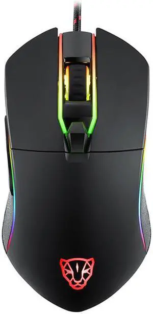 Mouse,MOTOSPEED V30 Professional Gaming Mouse USB Wired Optical Mouse Adjustable 3500DPI Resolution RGB LED Backlight (Black)